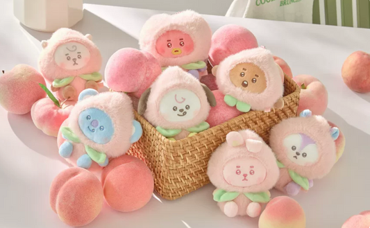 New Release- BT21 PEACH HOLIC PLUSH KEYRING
